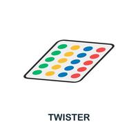 Twister icon. Flat sign element from table games collection. Creative Twister icon for web design, templates, infographics and more vector