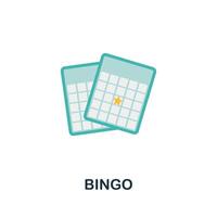 Bingo icon. Flat sign element from table games collection. Creative Bingo icon for web design, templates, infographics and more vector