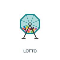 Lotto icon. Flat sign element from table games collection. Creative Lotto icon for web design, templates, infographics and more vector