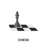 Chess icon. Flat sign element from table games collection. Creative Chess icon for web design, templates, infographics and more vector