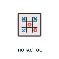 Tic Tac Toe icon. Flat sign element from table games collection. Creative Tic Tac Toe icon for web design, templates, infographics and more vector