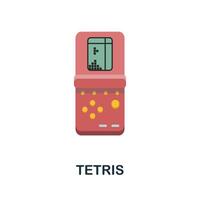 Tetris icon. Flat sign element from table games collection. Creative Tetris icon for web design, templates, infographics and more vector