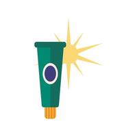 Sunscreen flat icon. Color simple element from summer tourism collection. Creative Sunscreen icon for web design, templates, infographics and more vector