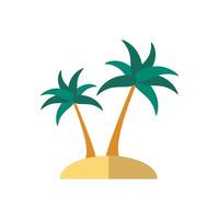 Palm Trees flat icon. Color simple element from summer tourism collection. Creative Palm Trees icon for web design, templates, infographics and more vector
