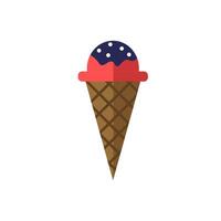 Ice Cream Cone flat icon. Color simple element from summer tourism collection. Creative Ice Cream Cone icon for web design, templates, infographics and more vector