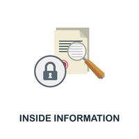 Inside Information flat icon. Colored sign from stock market collection. Creative Inside Information icon illustration for web design, infographics and more vector