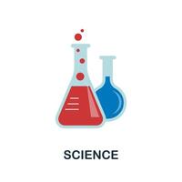 Science flat icon. Color simple element from stem education collection. Creative Science icon for web design, templates, infographics and more vector