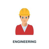 Engineering flat icon. Color simple element from stem education collection. Creative Engineering icon for web design, templates, infographics and more vector