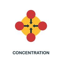 Concentration flat icon. Color simple element from stem education collection. Creative Concentration icon for web design, templates, infographics and more vector