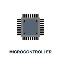 Microcontroller flat icon. Colored sign from robotics engineering collection. Creative Microcontroller icon illustration for web design, infographics and more vector