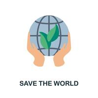 Save The World icon. Simple element from save the world collection. Creative Save The World icon for web design, templates, infographics and more vector