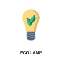 Eco Lamp flat icon. Simple element from save the world collection. Creative Eco Lamp icon for web design, templates, infographics and more vector