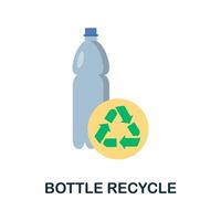Bottle Recycle flat icon. Simple element from save the world collection. Creative Bottle Recycle icon for web design, templates, infographics and more vector