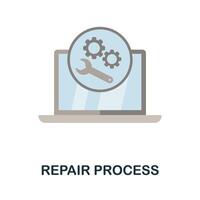 Repair Process flat icon. Colored sign from robotics engineering collection. Creative Repair Process icon illustration for web design, infographics and more vector