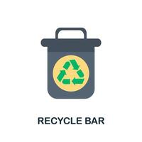 Recycle Bar flat icon. Simple element from save the world collection. Creative Recycle Bar icon for web design, templates, infographics and more vector