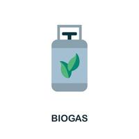 Biogas flat icon. Simple element from save the world collection. Creative Biogas icon for web design, templates, infographics and more vector