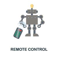 Remote Control flat icon. Colored sign from robotics engineering collection. Creative Remote Control icon illustration for web design, infographics and more vector