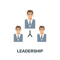 Leadership flat icon from reputation management collection. Simple line element Leadership symbol for templates, web design and infographics vector