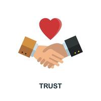 Trust flat icon from reputation management collection. Simple line element Trust symbol for templates, web design and infographics vector