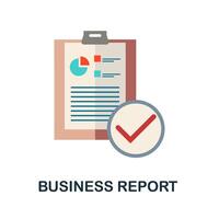 Business Report flat icon from reputation management collection. Simple line element Business Report symbol for templates, web design and infographics vector