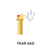 Tear Gas flat icon. Simple element from protest collection. Creative Tear Gas icon for web design, templates, infographics and more vector
