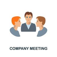 Company Meeting flat icon from reputation management collection. Simple line element Company Meeting symbol for templates, web design and infographics vector