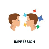 Impression flat icon from reputation management collection. Simple line element Impression symbol for templates, web design and infographics vector