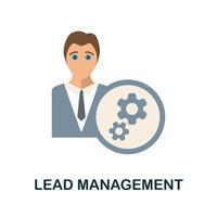 Lead Management flat icon from reputation management collection. Simple line element Lead Management symbol for templates, web design and infographics vector