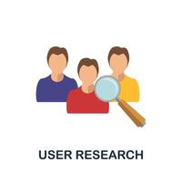 User Research flat icon. Simple element from project management collection. Creative User Research icon for web design, templates, infographics and more vector