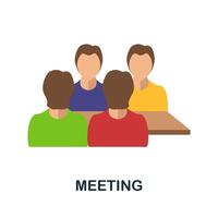 Meeting flat icon. Simple element from project management collection. Creative Meeting icon for web design, templates, infographics and more vector