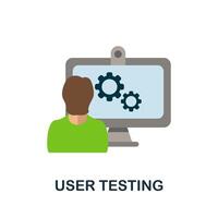 User Testing flat icon. Simple element from project management collection. Creative User Testing icon for web design, templates, infographics and more vector