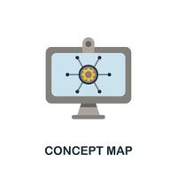 Concept Map flat icon. Simple element from project management collection. Creative Concept Map icon for web design, templates, infographics and more vector