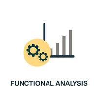 Functional Analysis flat icon. Simple element from project management collection. Creative Functional Analysis icon for web design, templates, infographics and more vector