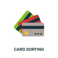Card Sorting flat icon. Simple element from project management collection. Creative Card Sorting icon for web design, templates, infographics and more vector