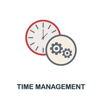 Time Management flat icon. Colored sign from productivity collection. Creative Time Management icon illustration for web design, infographics and more vector