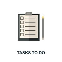 Tasks To Do flat icon. Colored sign from productivity collection. Creative Tasks To Do icon illustration for web design, infographics and more vector