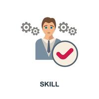 Skill flat icon. Colored sign from productivity collection. Creative Skill icon illustration for web design, infographics and more vector