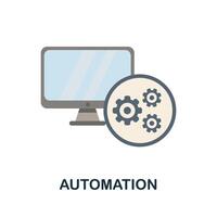 Automation flat icon. Colored sign from productivity collection. Creative Automation icon illustration for web design, infographics and more vector