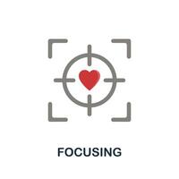 Focusing flat icon. Colored sign from productivity collection. Creative Focusing icon illustration for web design, infographics and more vector