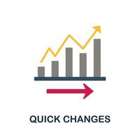Quick Changes flat icon. Colored sign from productivity collection. Creative Quick Changes icon illustration for web design, infographics and more vector