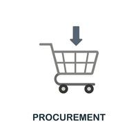 Procurement flat icon. Simple sign from procurement process collection. Creative Procurement icon illustration for web design, infographics and more vector