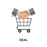 Deal flat icon. Simple sign from procurement process collection. Creative Deal icon illustration for web design, infographics and more vector