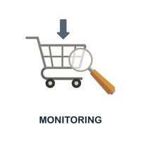 Monitoring flat icon. Simple sign from procurement process collection. Creative Monitoring icon illustration for web design, infographics and more vector