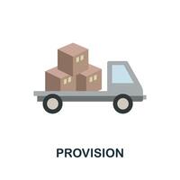Provision flat icon. Simple sign from procurement process collection. Creative Provision icon illustration for web design, infographics and more vector