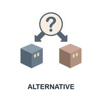 Alternative flat icon. Simple sign from procurement process collection. Creative Alternative icon illustration for web design, infographics and more vector