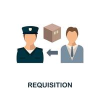 Requisition flat icon. Simple sign from procurement process collection. Creative Requisition icon illustration for web design, infographics and more vector