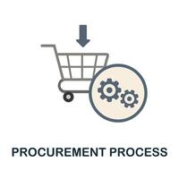Procurement Process flat icon. Simple sign from collection. Creative Procurement Process icon illustration for web design, infographics and more vector