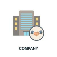 Company flat icon. Simple sign from procurement process collection. Creative Company icon illustration for web design, infographics and more vector