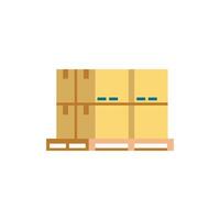 Pallet With Cargo icon. Monochrome simple Pallet With Cargo icon for templates, web design and infographics vector
