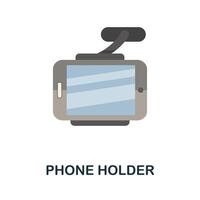 Phone Holder flat icon. Color simple element from phone accessories collection. Creative Phone Holder icon for web design, templates, infographics and more vector